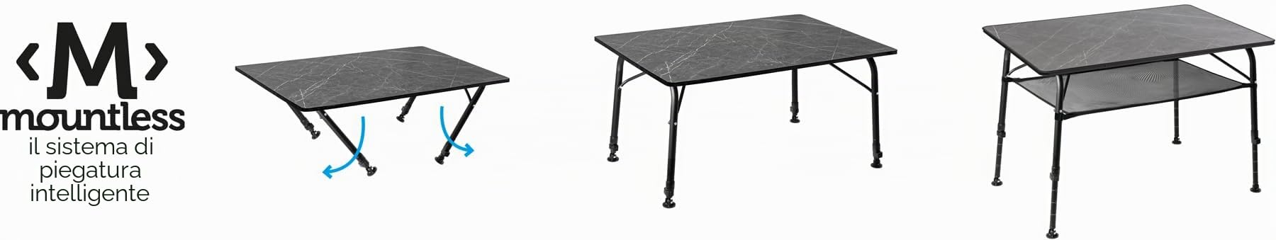 Brunner Elu' 120 Tavolo Pieghevole 120x80 in Alluminio