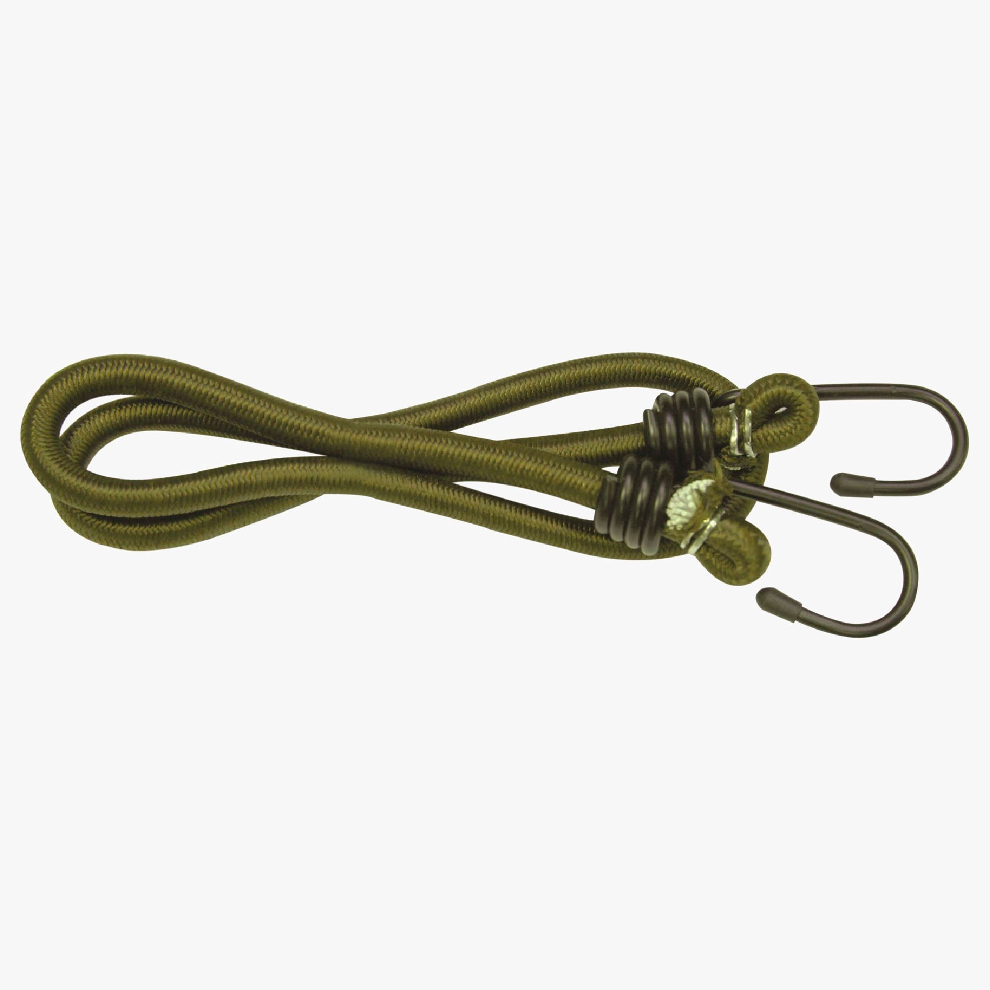 Highlander Corda Elastica con Ganci 8mm x 75cm Oliva 2 Pezzi