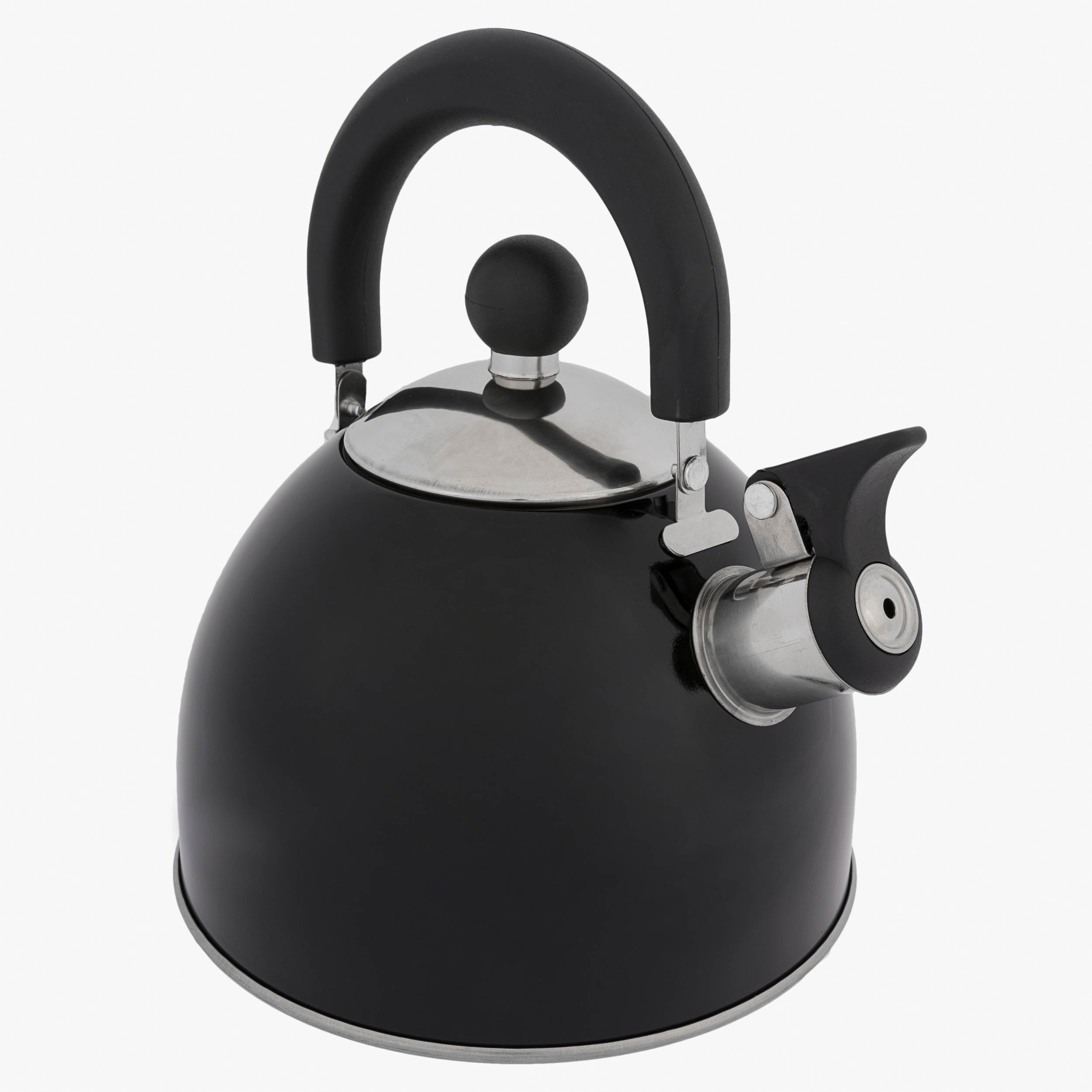 Highlander Deluxe bollitore campeggio fischiante 2 L nero