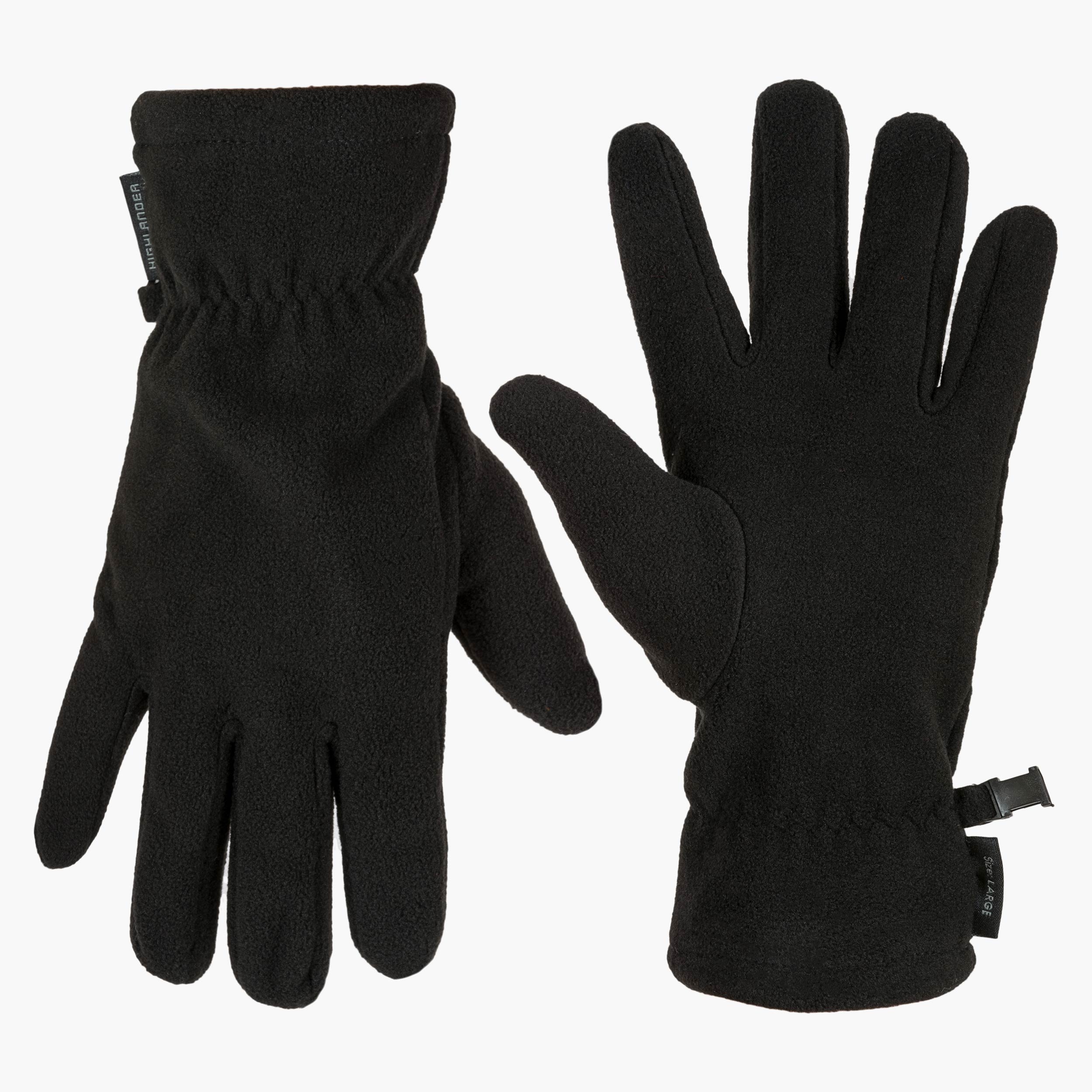 Highlander guanti pile leggeri invernali neri