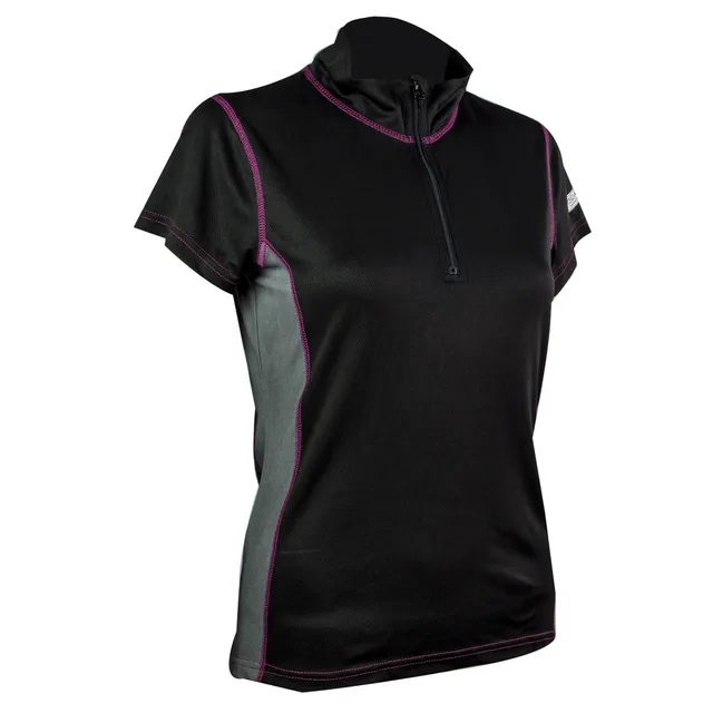 Highlander Survival Protech Zip Neck maglia termica donna nero