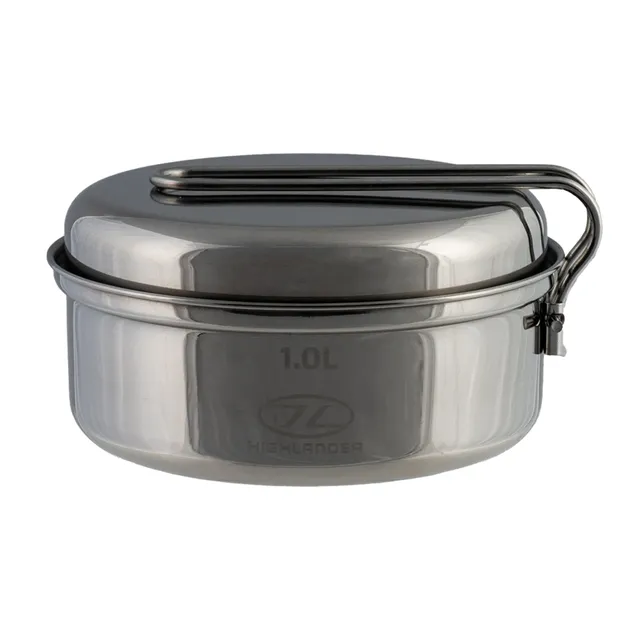 Highlander Survival Billy 1L set pentola campeggio inox 1 L