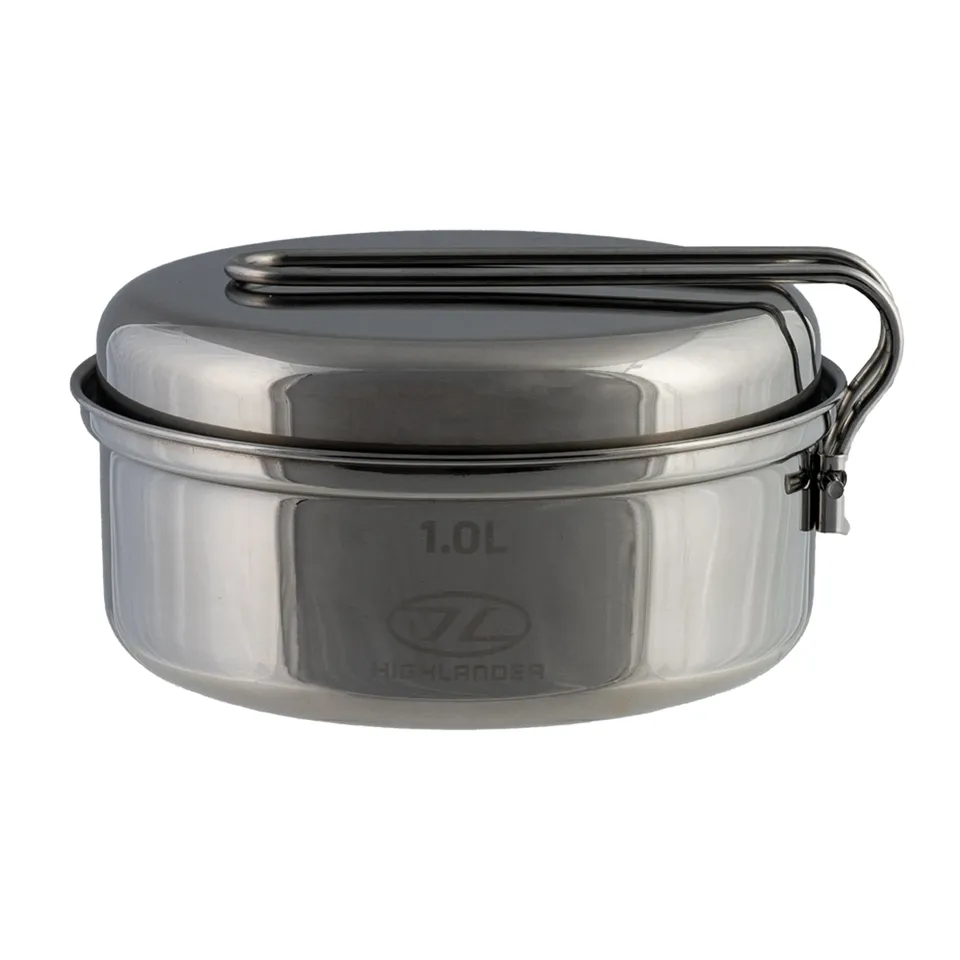 Highlander Survival Billy 1L set pentola campeggio inox 1 L