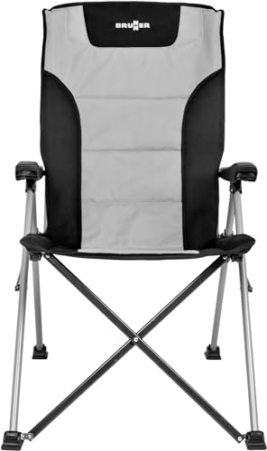 Brunner Raptor Highback sedia campeggio grigio nero 120 kg