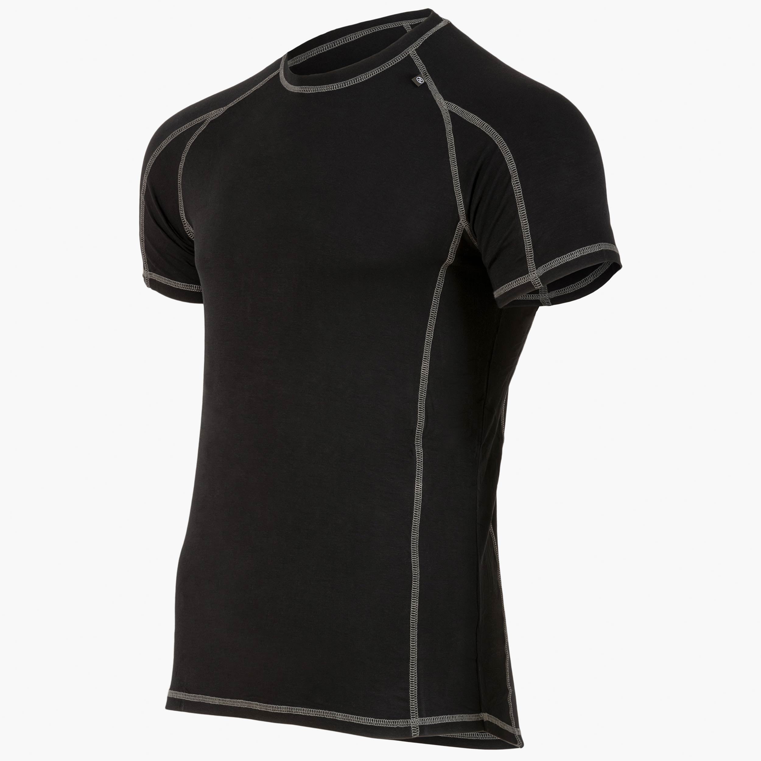 Highlander Bamboo maglia termica uomo manica corta nera