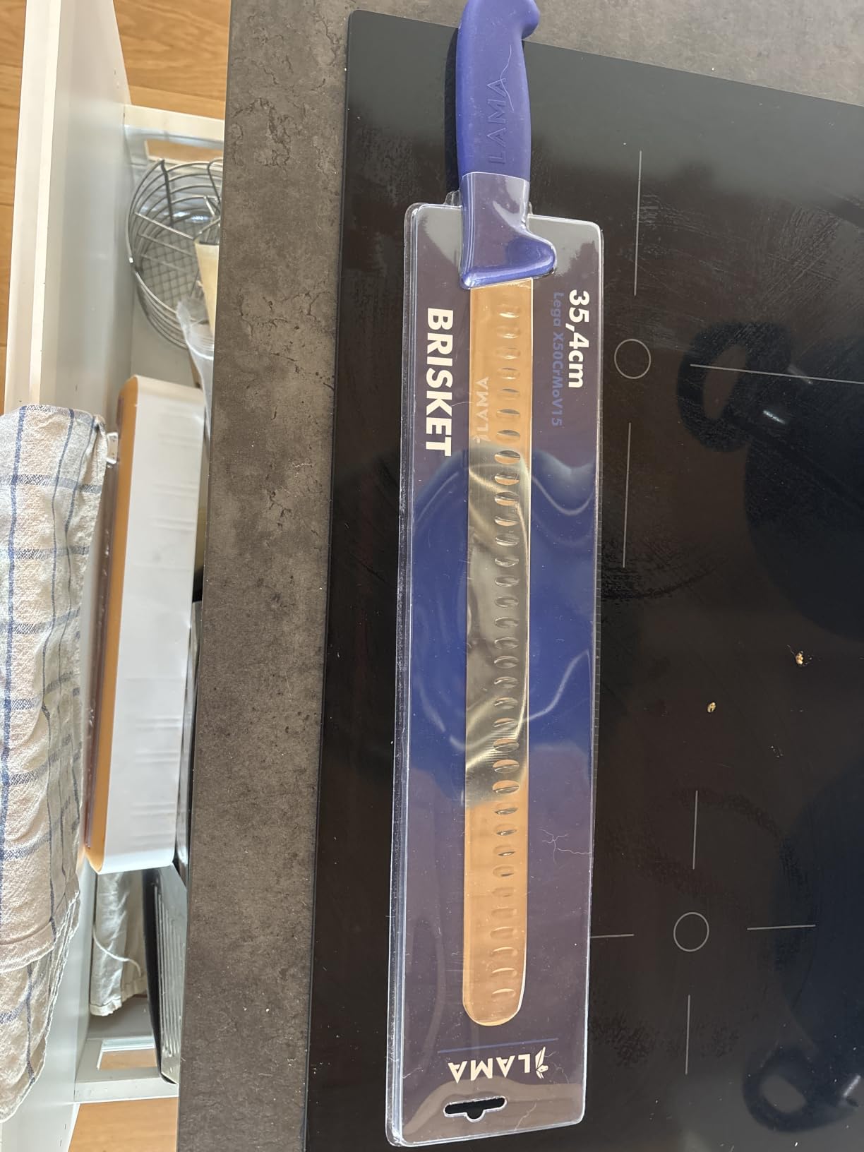 LAMA Brisket 35,4 cm coltello alveolato acciaio
