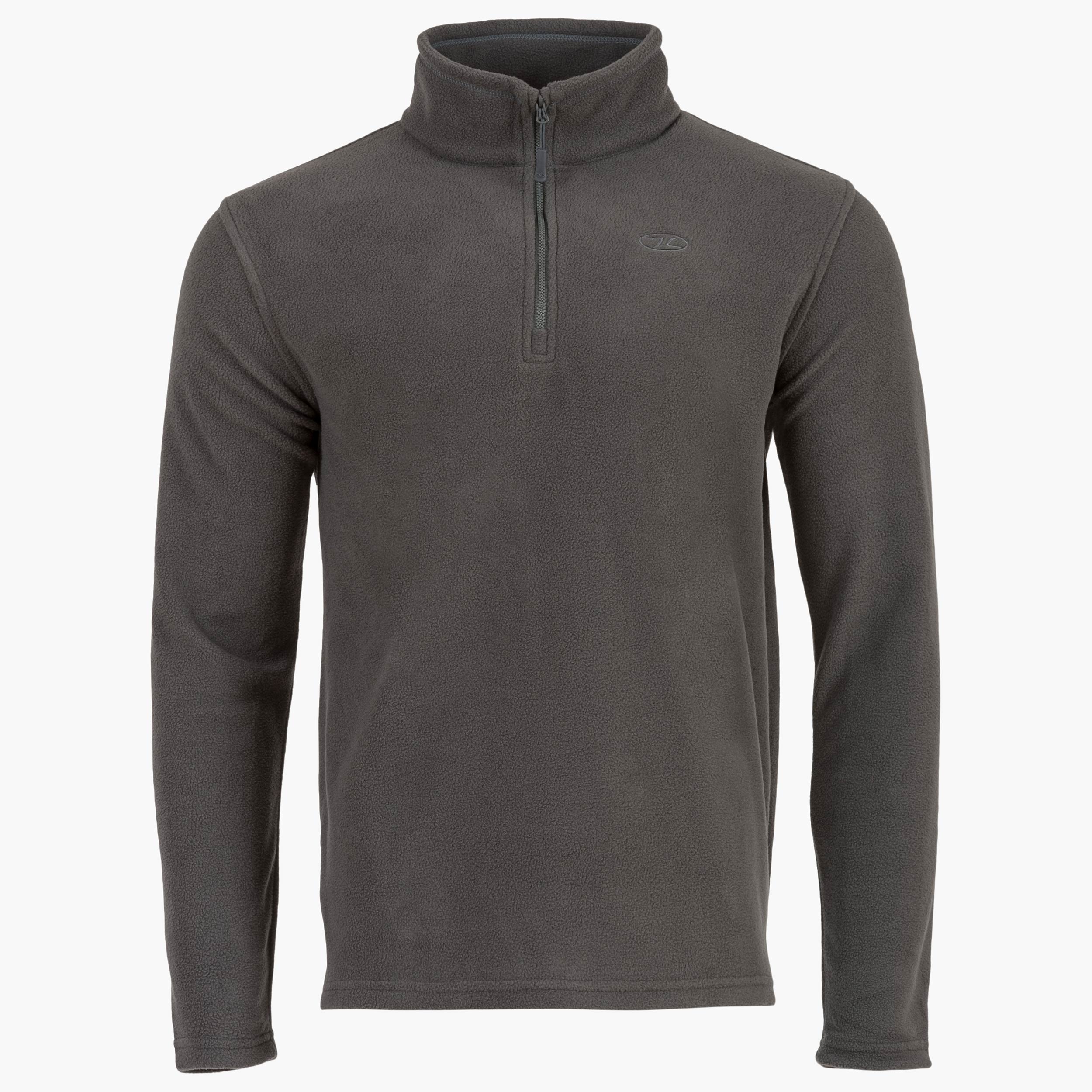 Highlander Ember pile uomo mezza zip nero L