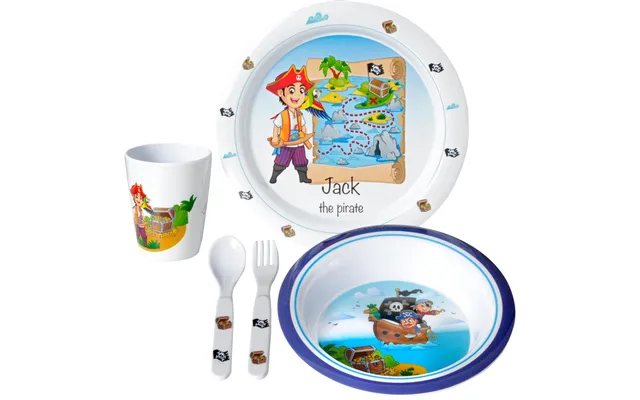 Brunner Jack Kids Boy Set Stoviglie Bimbi 5 Pezzi