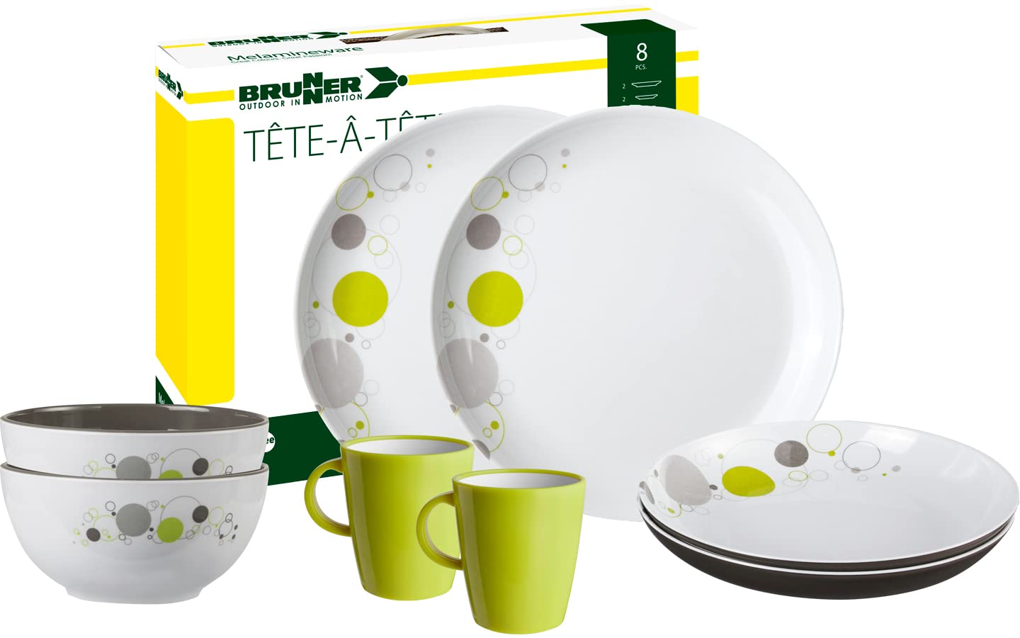 Brunner Space 0830143N.C7B set stoviglie 8 pezzi melamina
