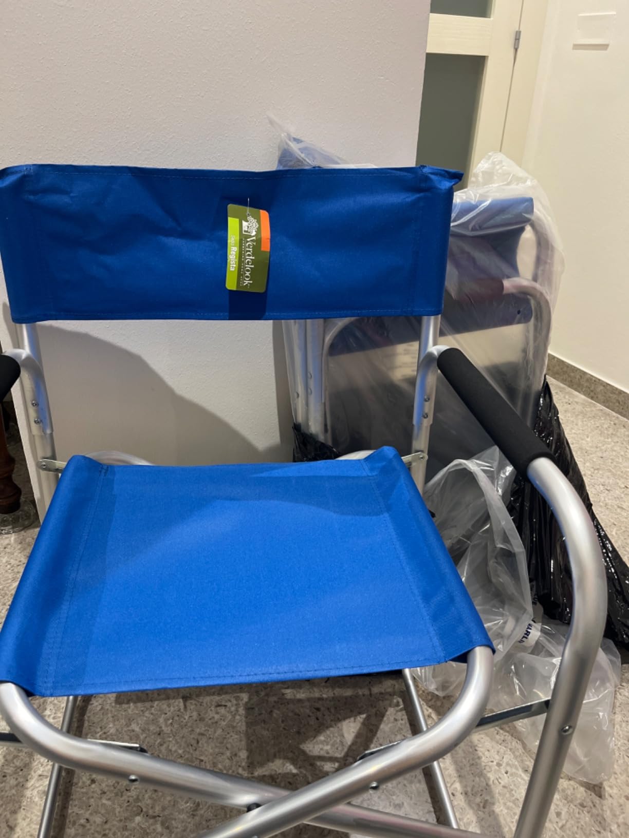 Brunner Bravura sedia regista pieghevole nero azzurro 150 kg