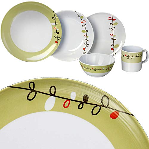 Brunner Esprit Set Stoviglie Melamina 16 Pezzi infrangibile