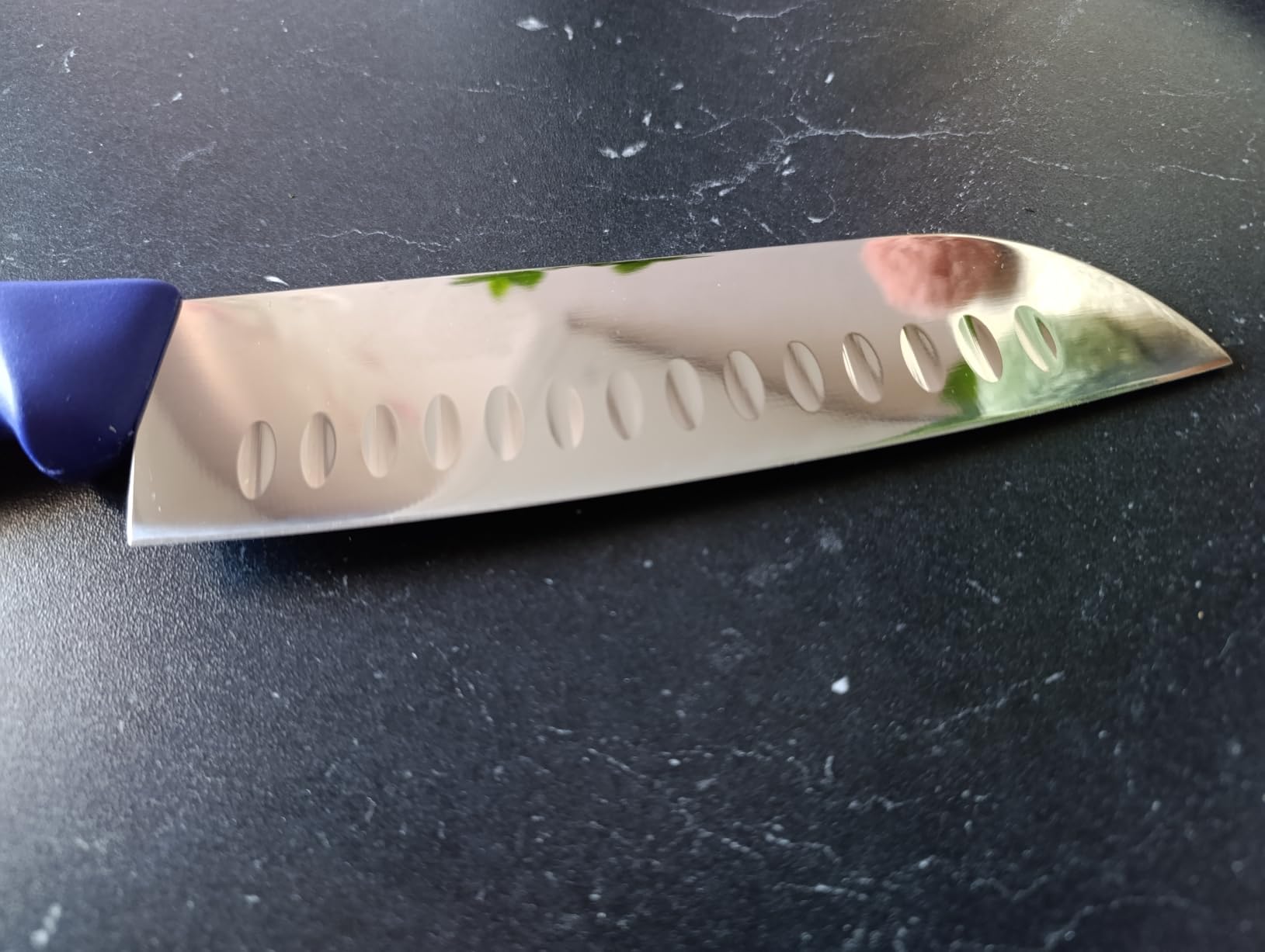 Lama Indaco 18 cm coltello santoku giapponese acciaio