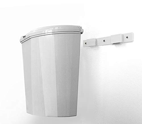 Brunner Pillar XL cestino 10 l bianco con coperchio