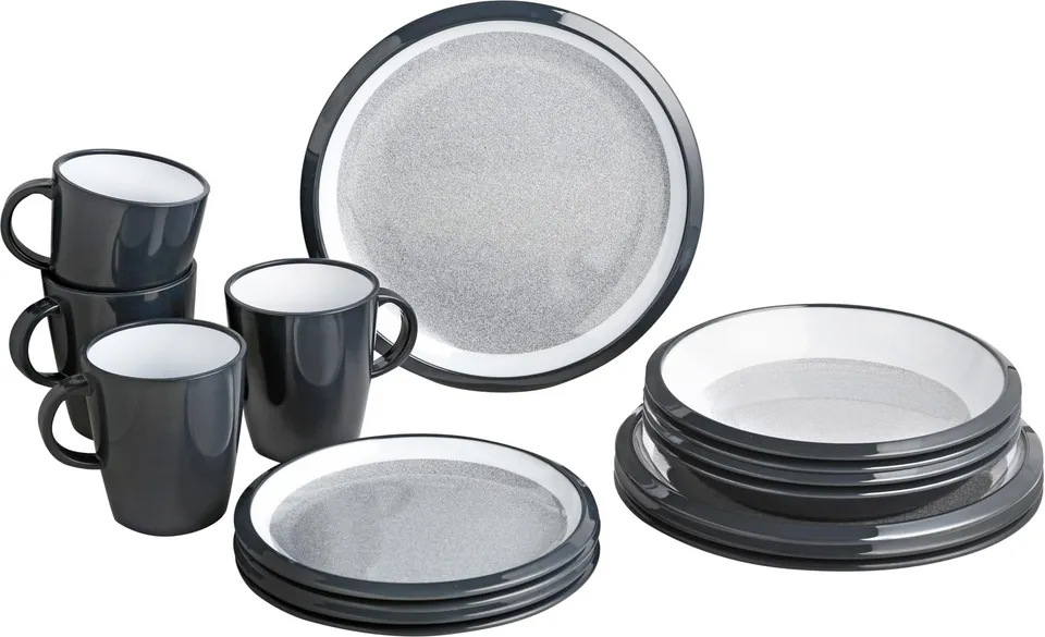 Brunner Granyte Lunch Box set melamina 16 pezzi antiscivolo