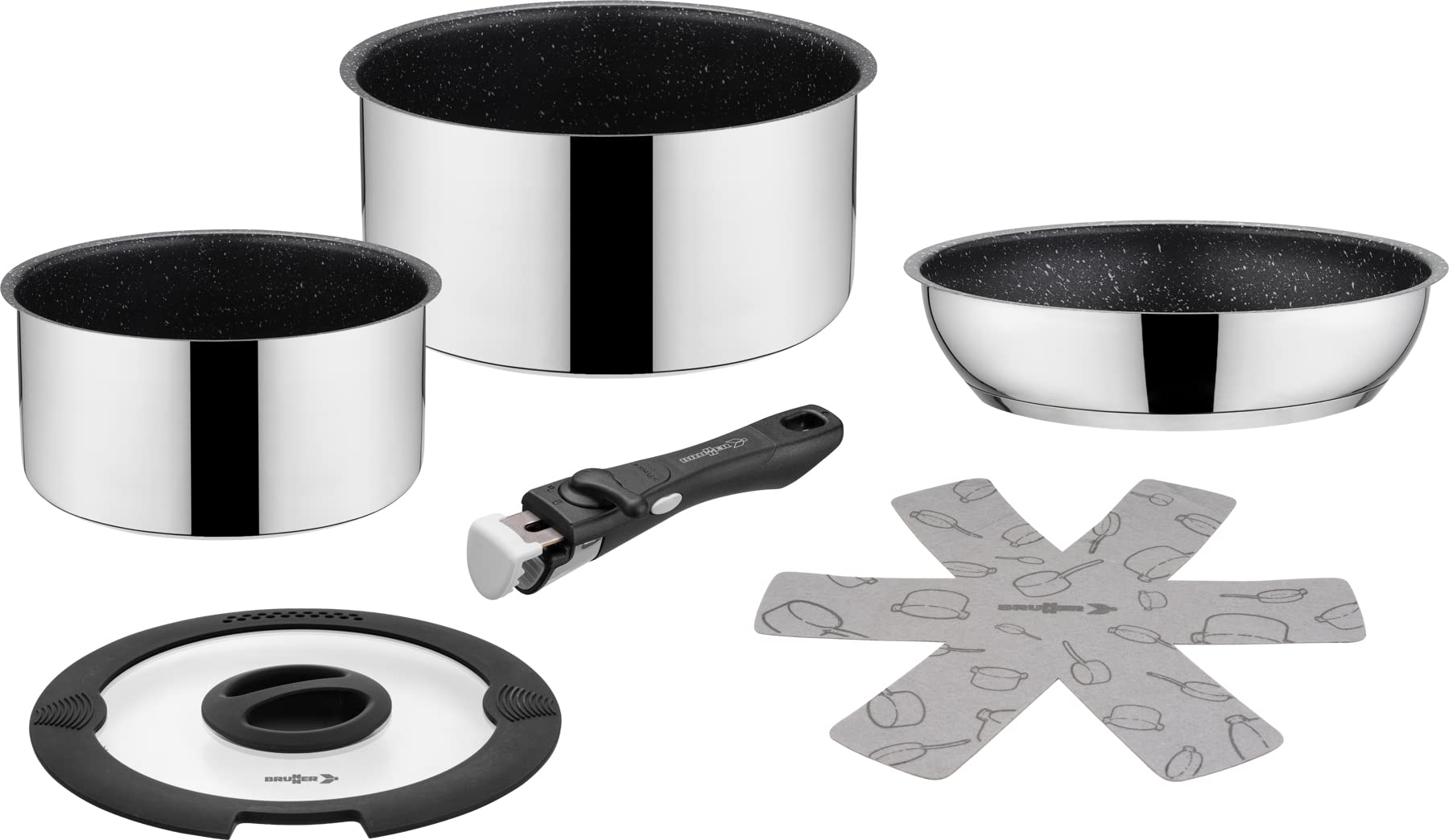 Brunner Academy Mini set pentole inox 3 pezzi per gas