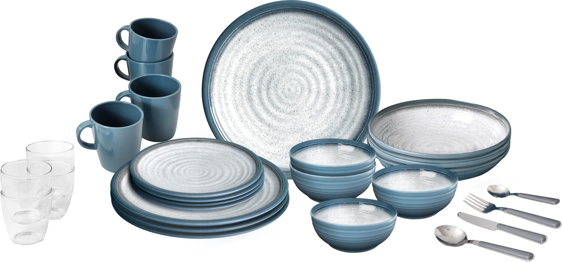 Brunner All Inclusive VIP set stoviglie melamina 40 pezzi Tuscany