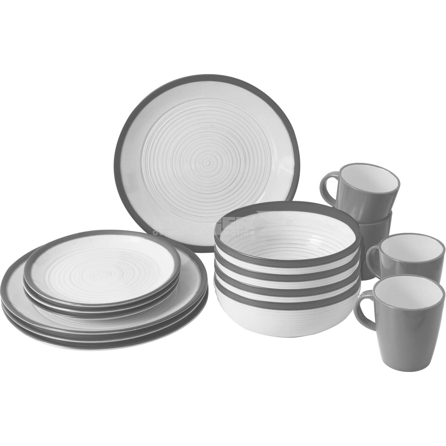 Brunner Granada set piatti melamina 16 pezzi antiscivolo