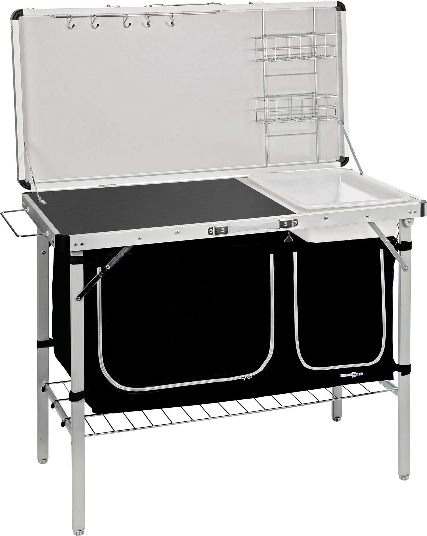 Brunner Drive In mobile cucina pieghevole nero con lavello