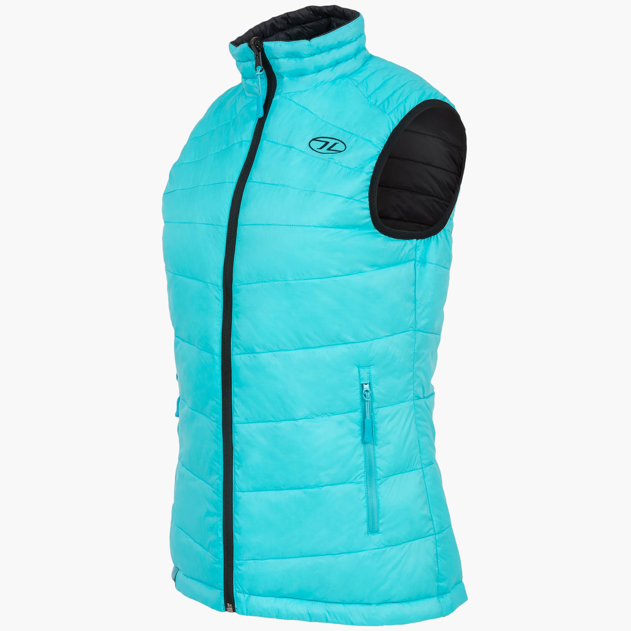 Highlander Reversible Gilet Donna Nero Turchese Imbottito