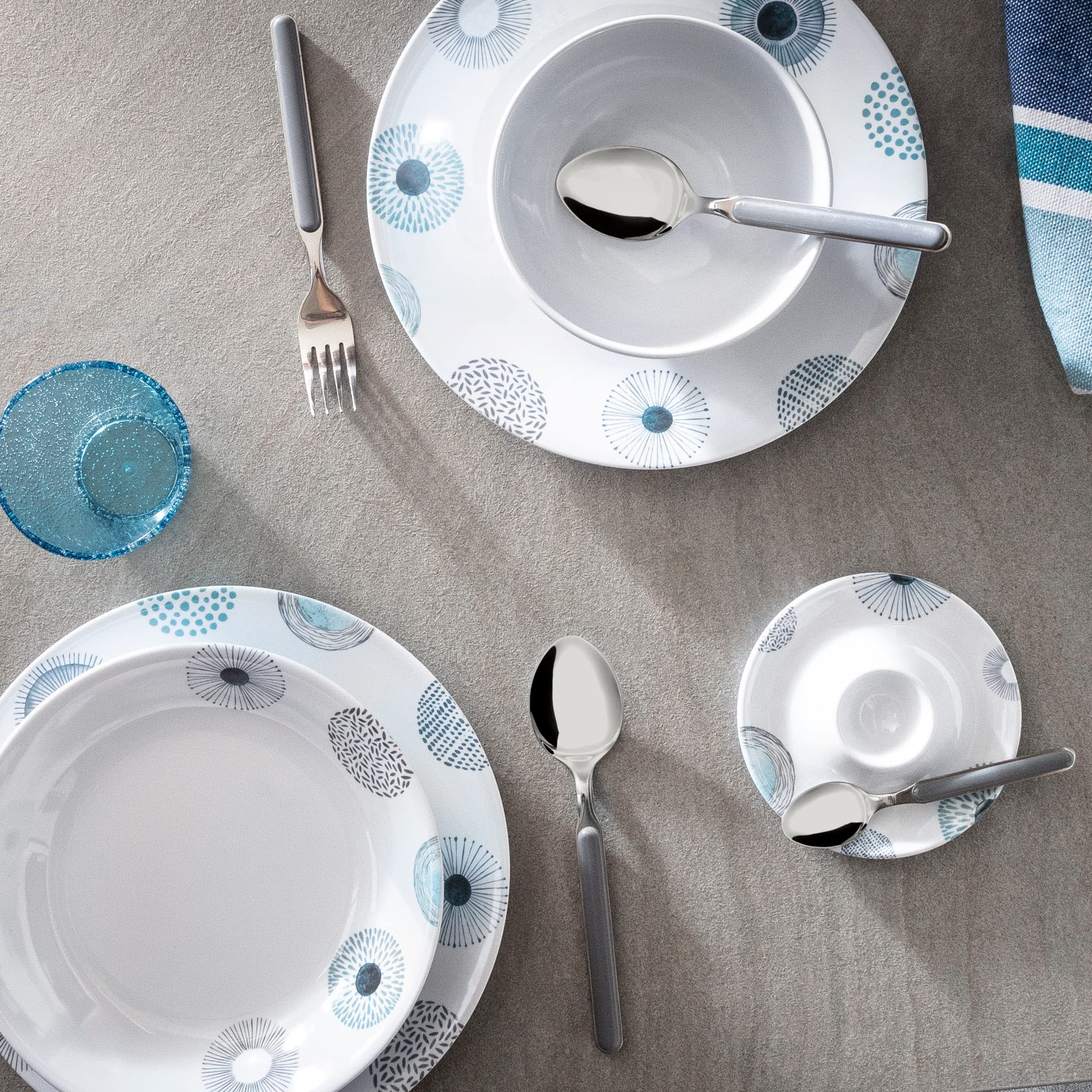 Brunner Tete-a-Tete Deep Sea set stoviglie 8 pezzi melamina