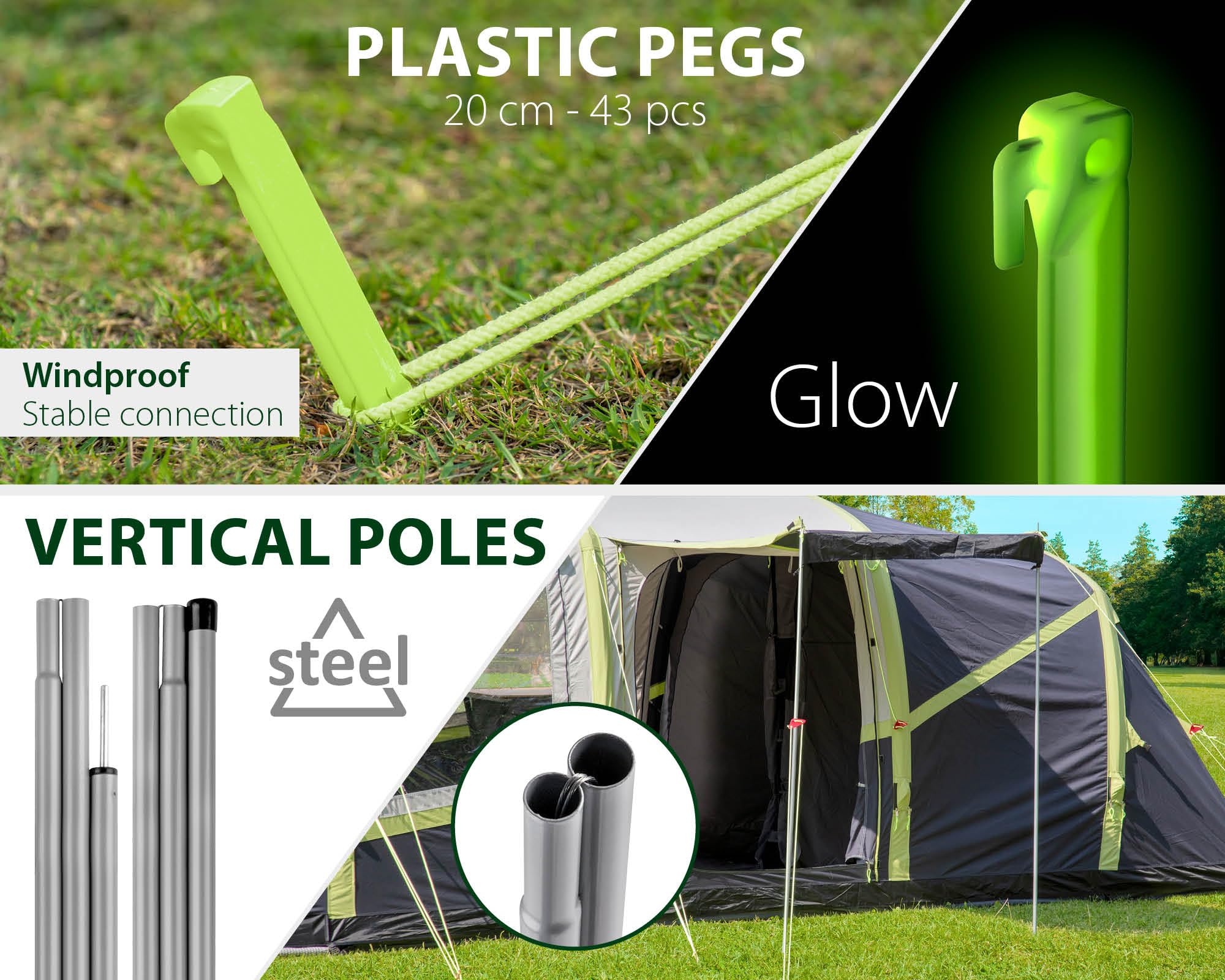 Brunner Pure 4 A.I.R. Tech tenda 4 posti policotone