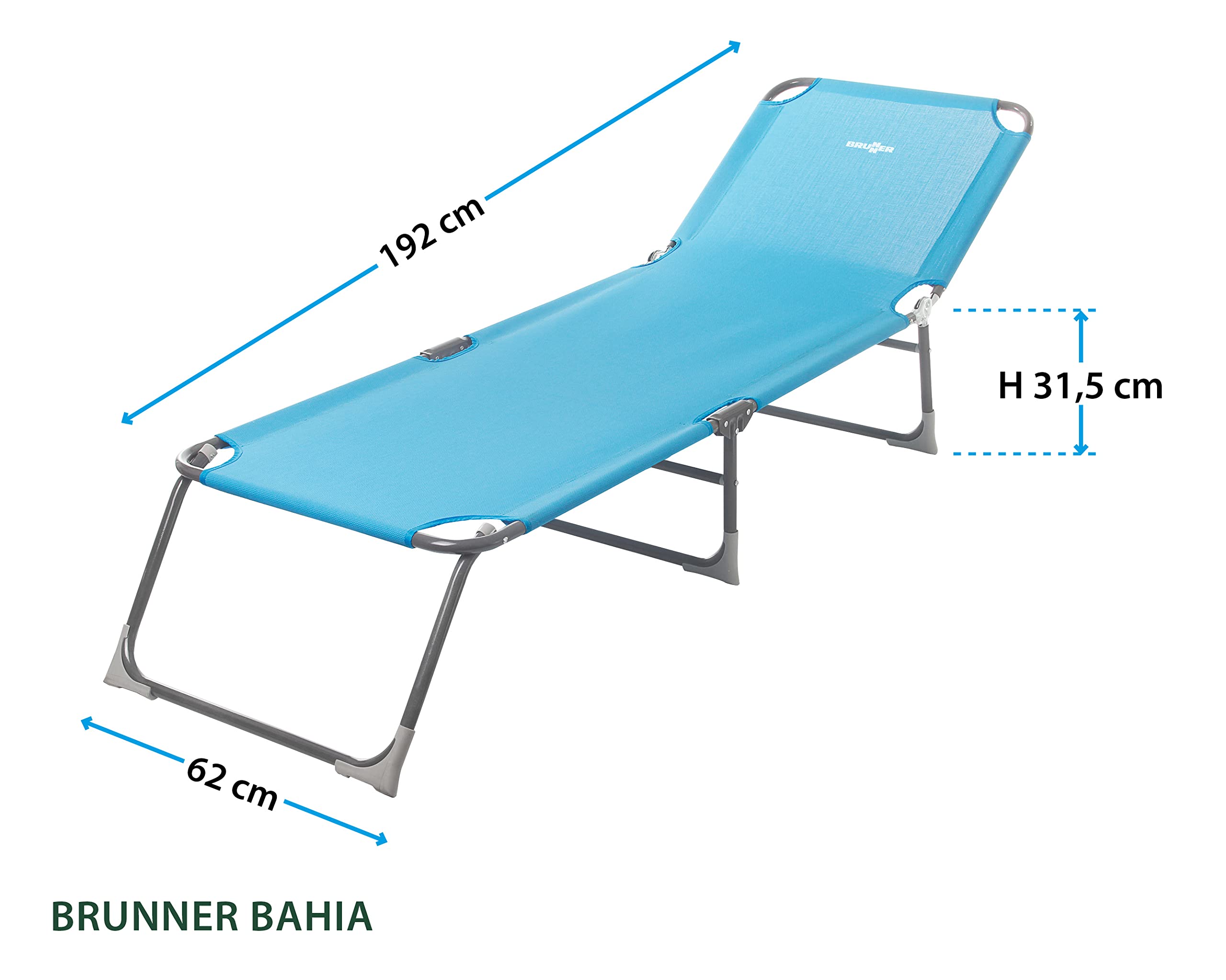 Brunner Bahia lettino sole alluminio bianco 192 cm