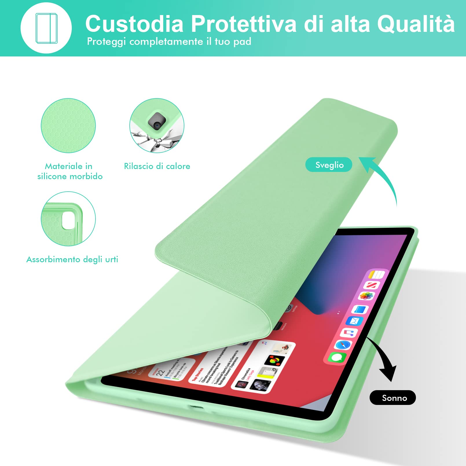 LAMA custodia con tastiera iPad 10,9/11 QWERTY italiana