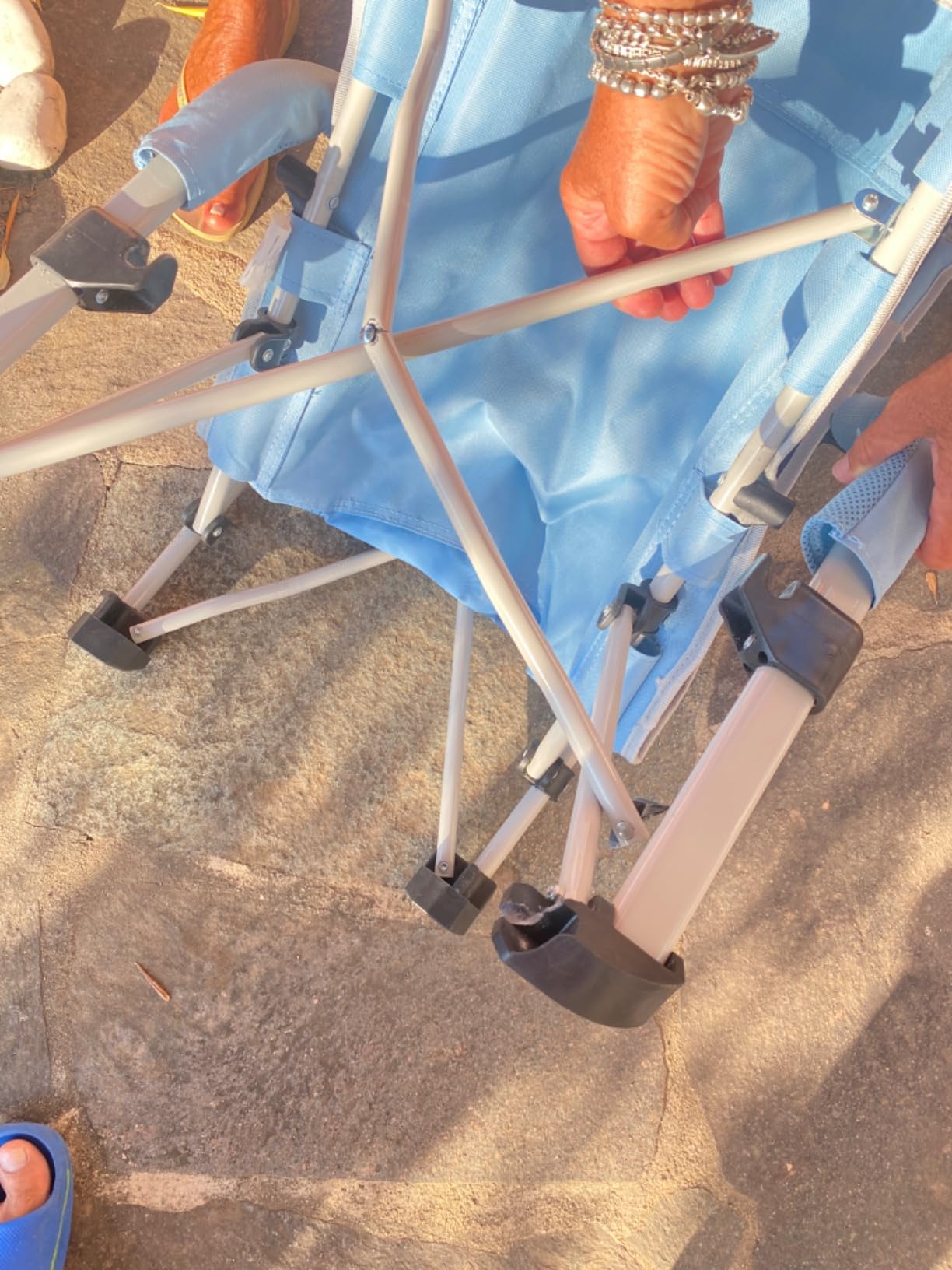Brunner Bula sedia spiaggina blu azzurro portata 102 kg