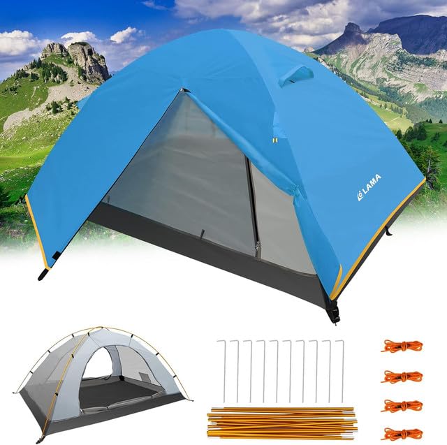 LAMA Tenda Campeggio 2 Persone Impermeabile 3000 mm