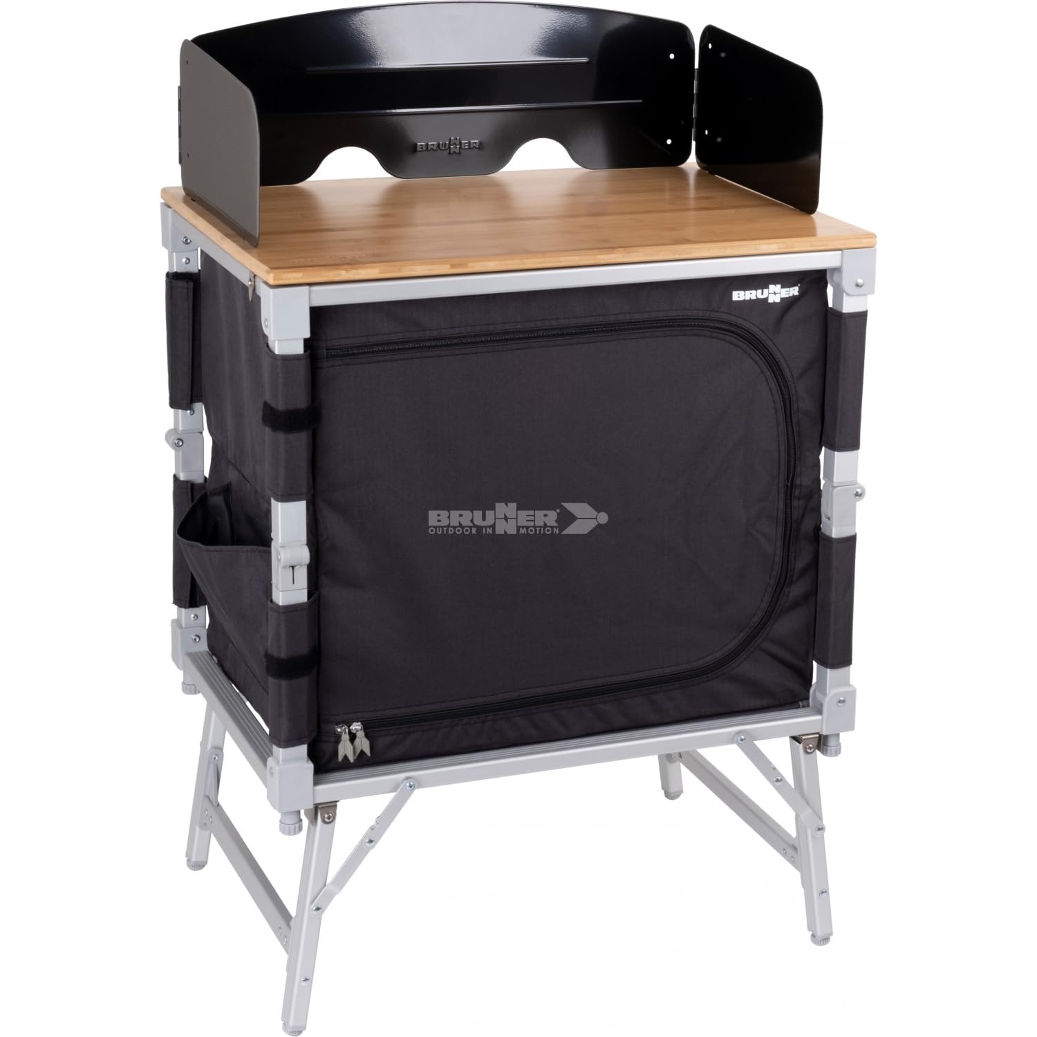 Brunner Azabache Cube Mobile Cucina Campeggio Bambù Salvaspazio