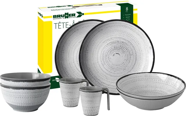 Brunner Tete-a-Tete Tivoli set stoviglie 8 pezzi melamina