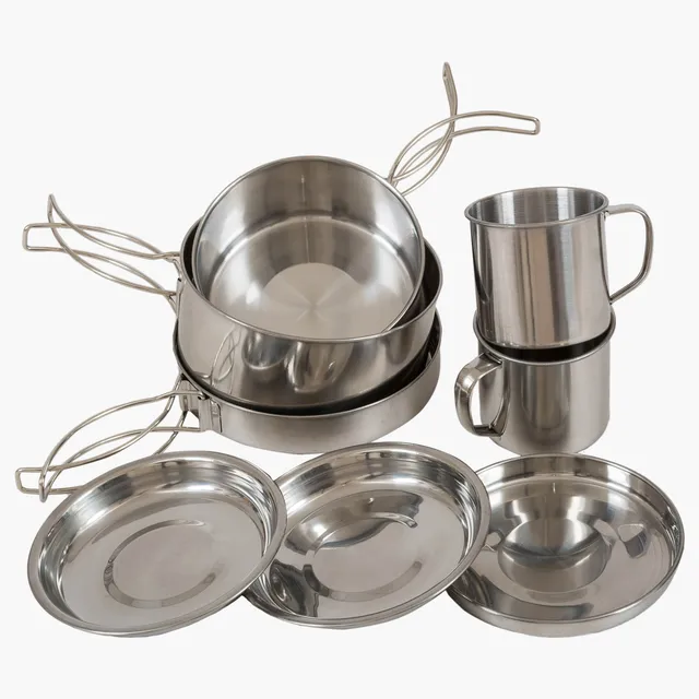 Highlander Peak Weekender set pentole campeggio inox