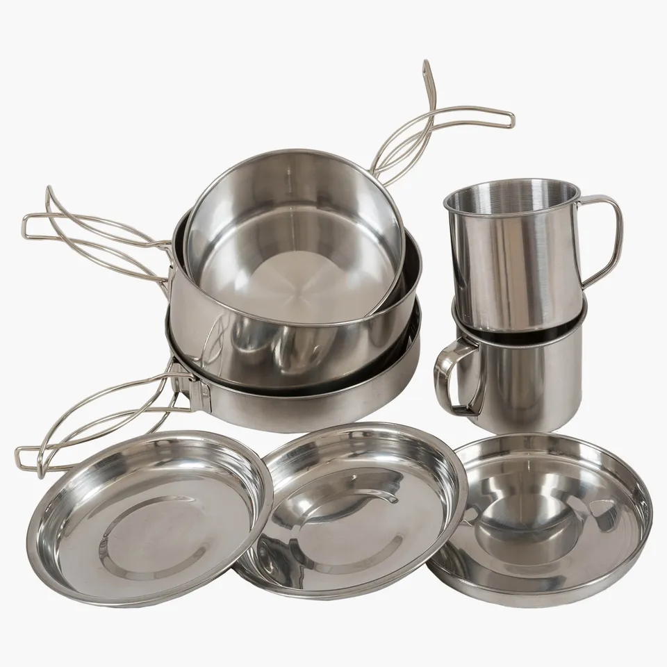 Highlander Peak Weekender set pentole campeggio inox