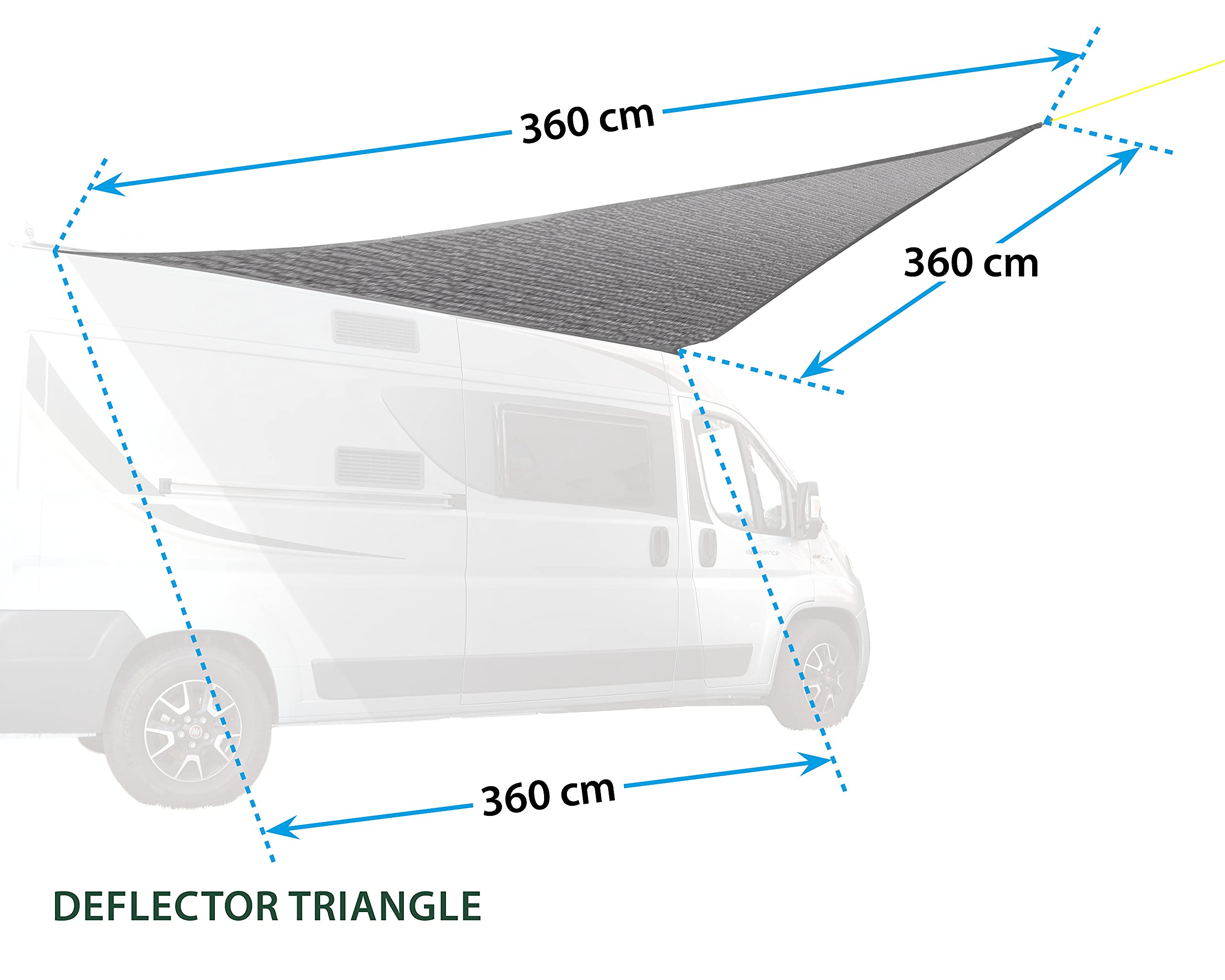 Brunner Deflector Triangle tendalino parasole 360 cm grigio