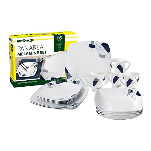 Brunner Panarea Set Piatti Melamina 16 Pezzi 4 Persone Antigraffio