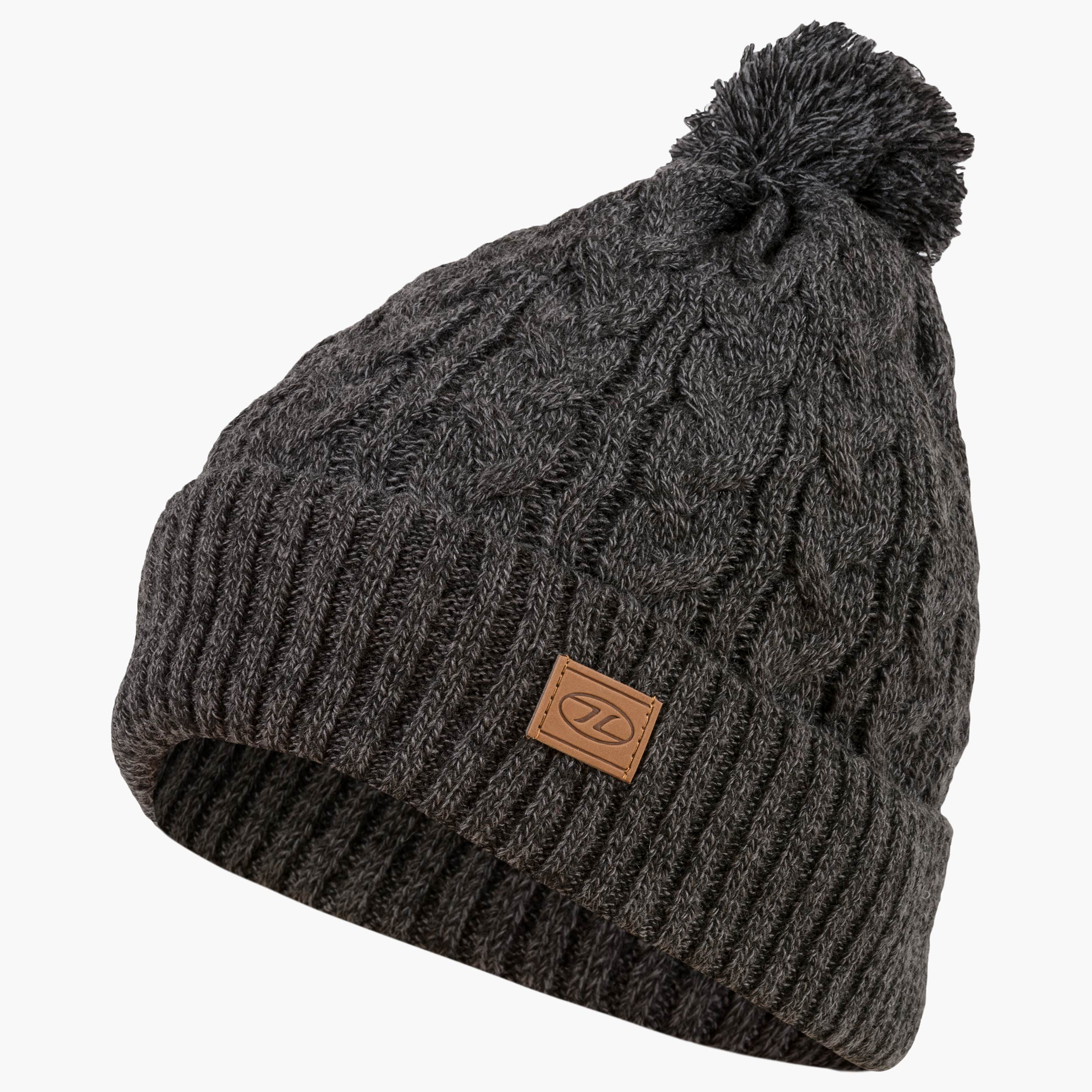 Highlander Beira cappello invernale pon pon pile nero