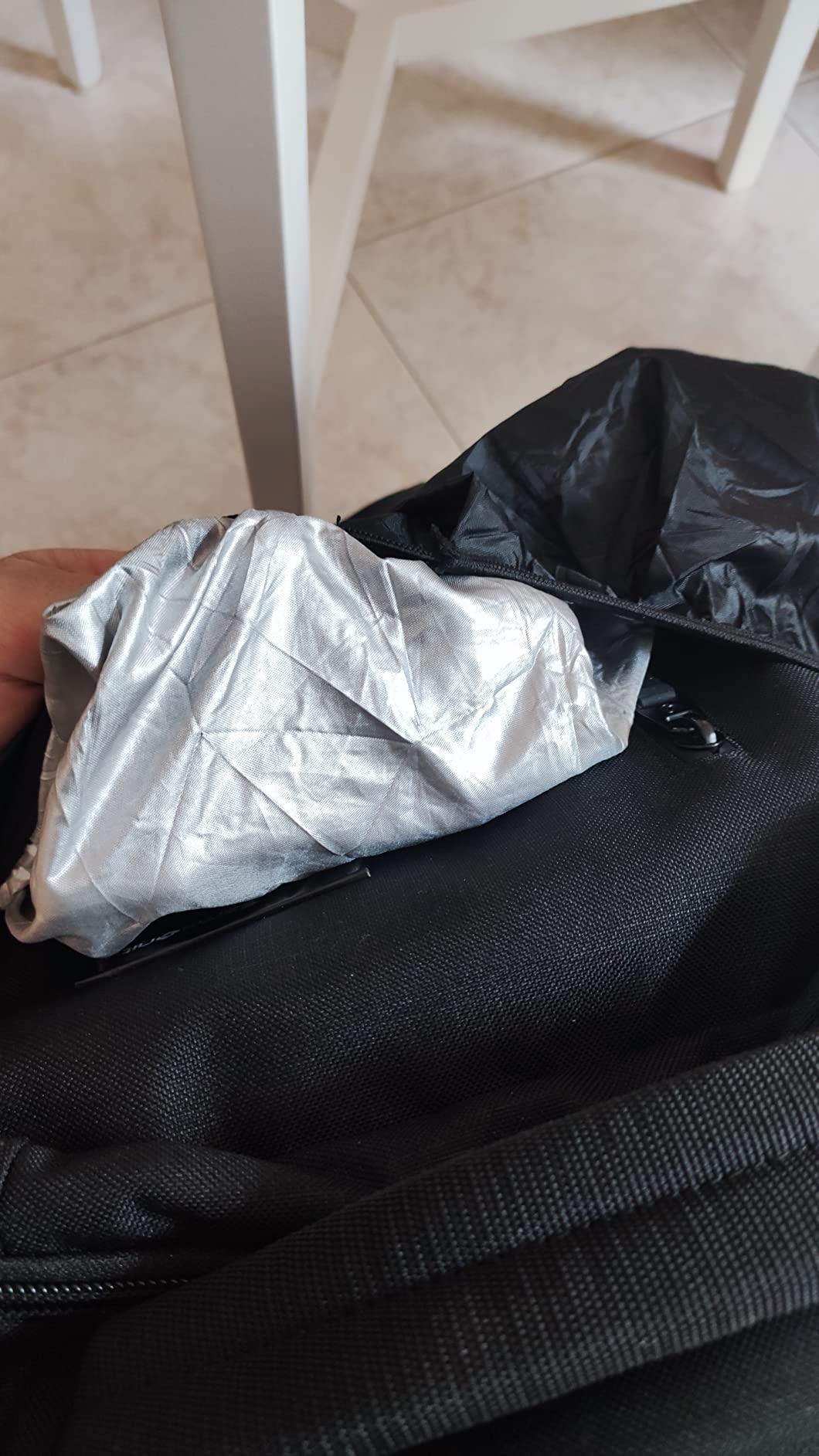 LAMA Coprizaino Antipioggia L 41-55L Nero Blu nylon
