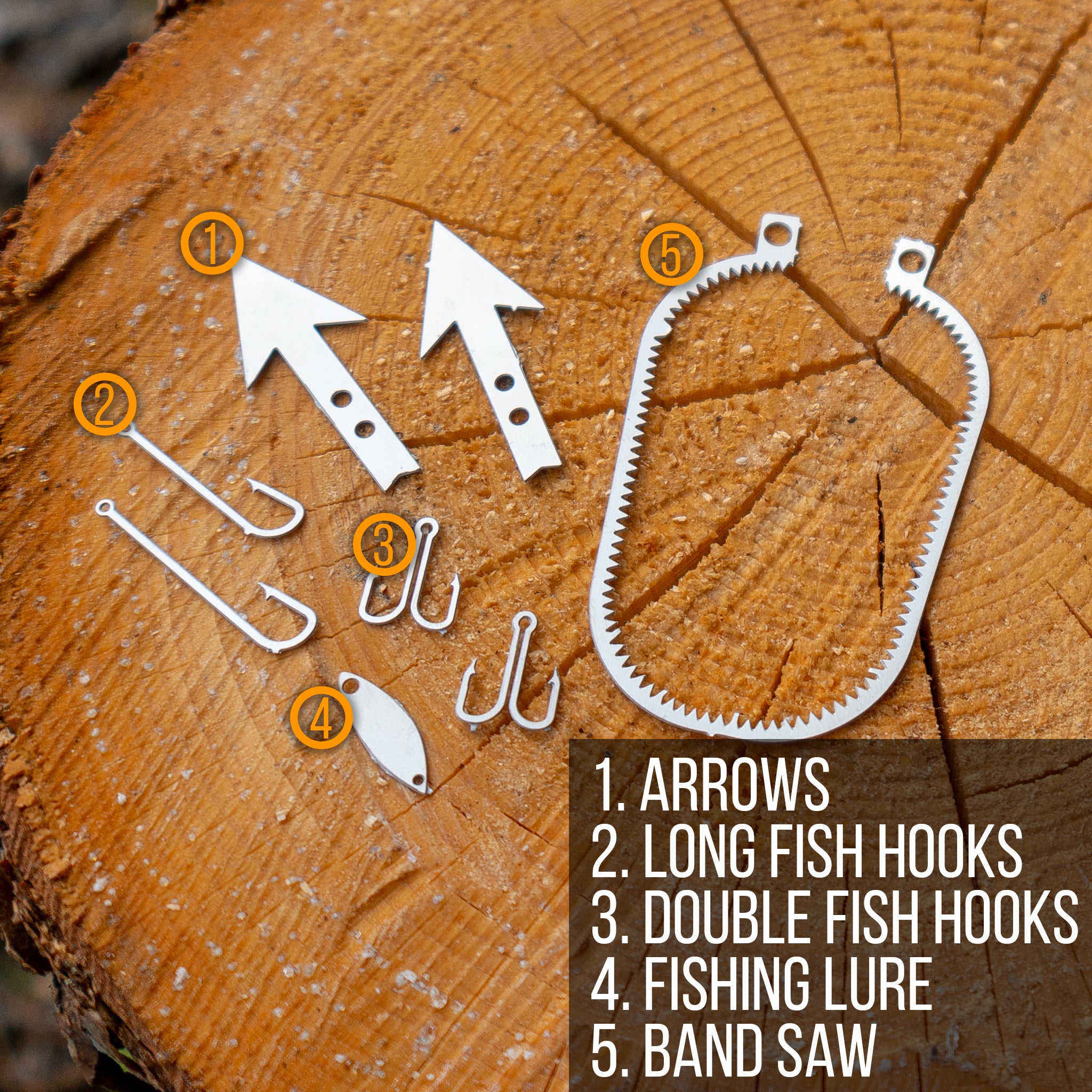 Readyman Dog Tag Survival Card Acciaio 2 Pezzi Pesca