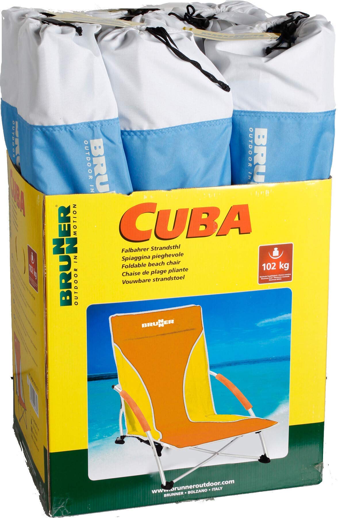 Brunner Cuba 0404147N.C85 spiaggina giallo arancione pieghevole