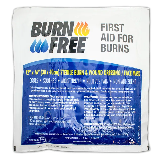 BurnFree Maschera Viso Medicazione Ustioni 30x40 cm