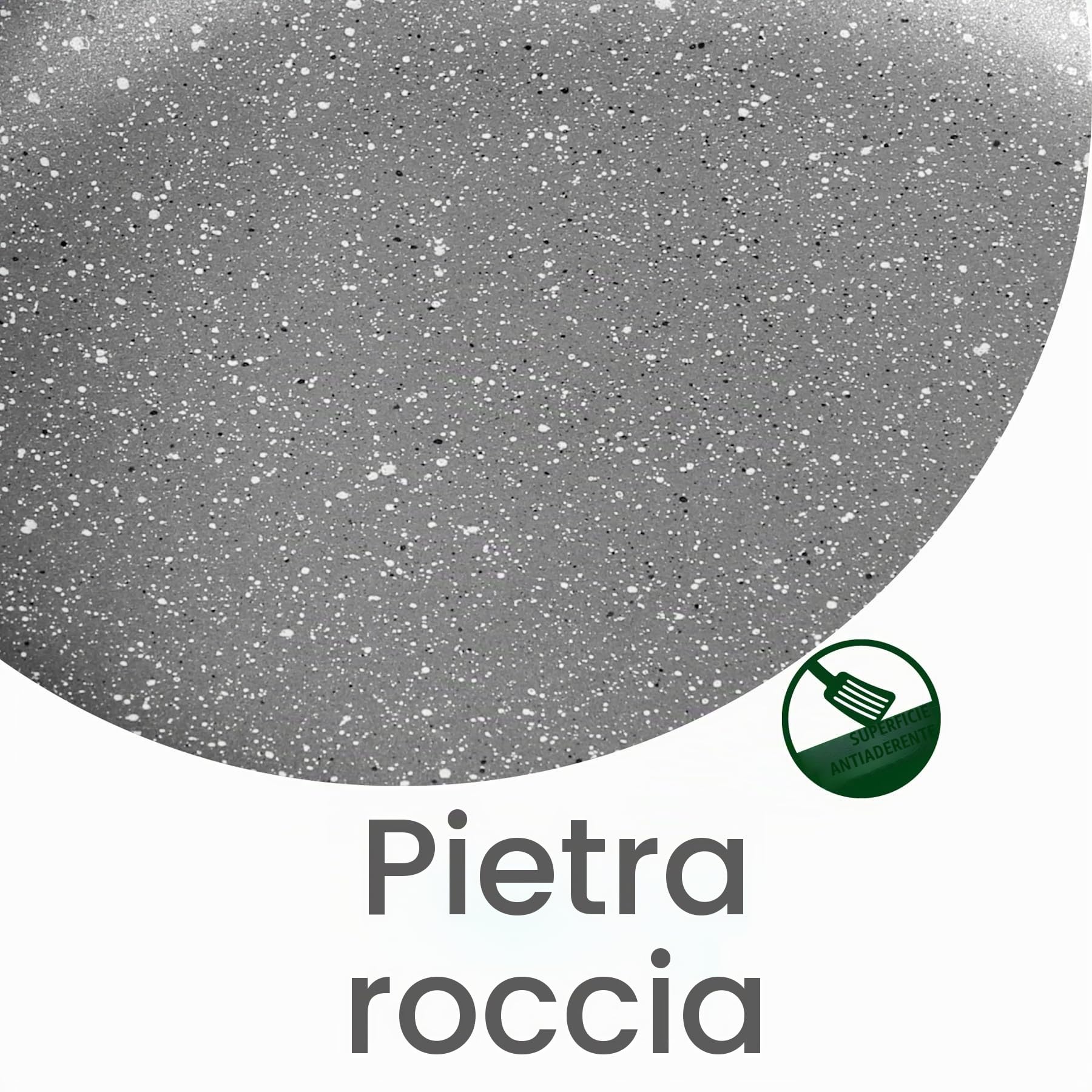 Brunner Gourmet Rock NG Batteria Pentole 9+1 24 cm Antiaderente