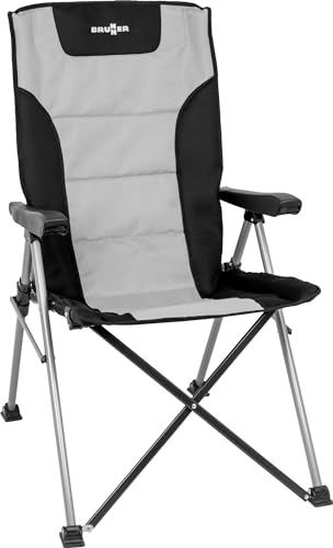 Brunner Raptor Highback sedia campeggio grigio nero 120 kg