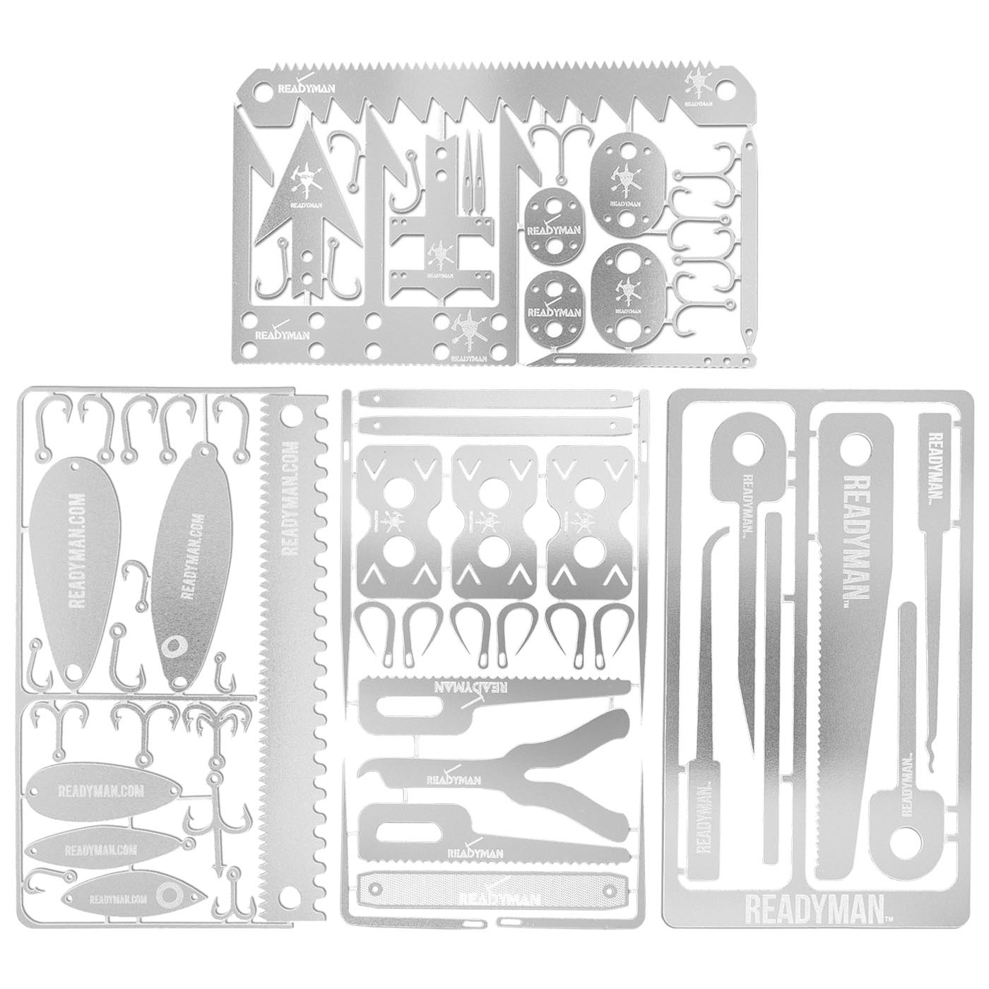 Readyman Total Survival Kit carte sopravvivenza 4 pezzi