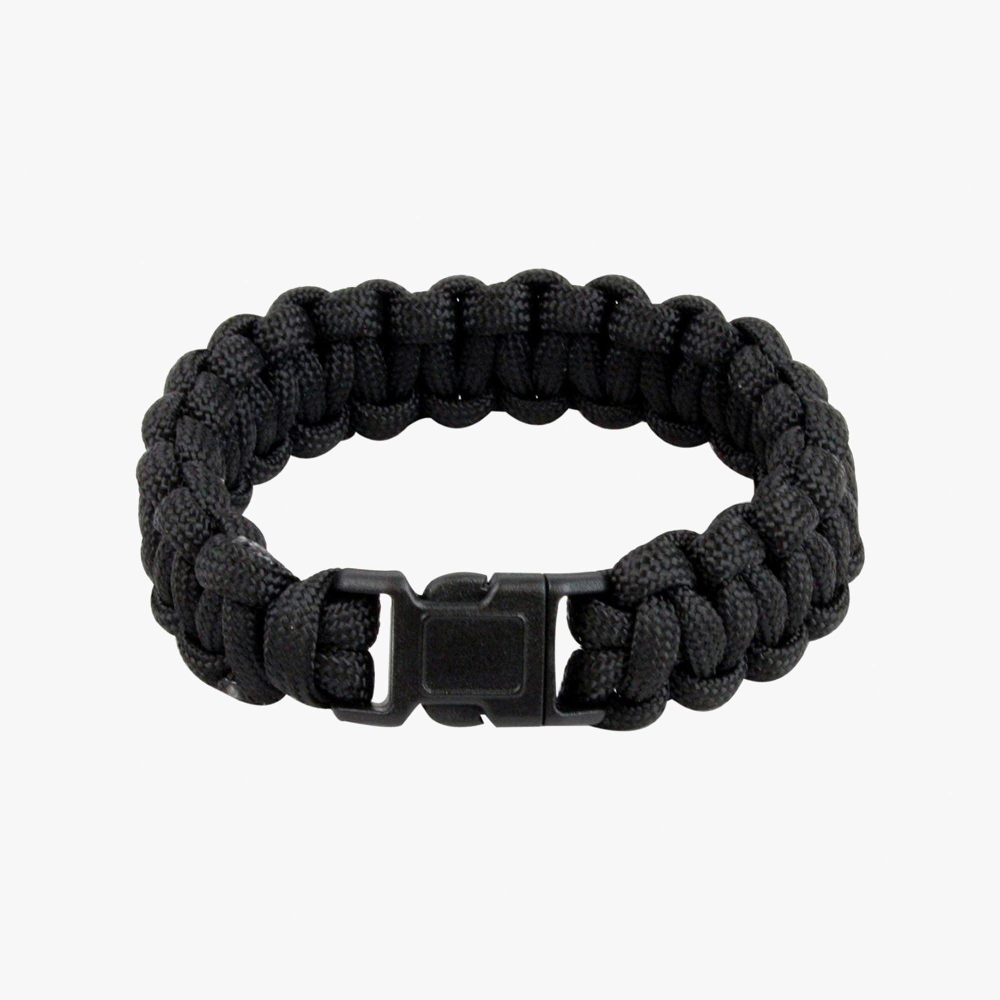 Highlander braccialetto paracord nero fibbia QR