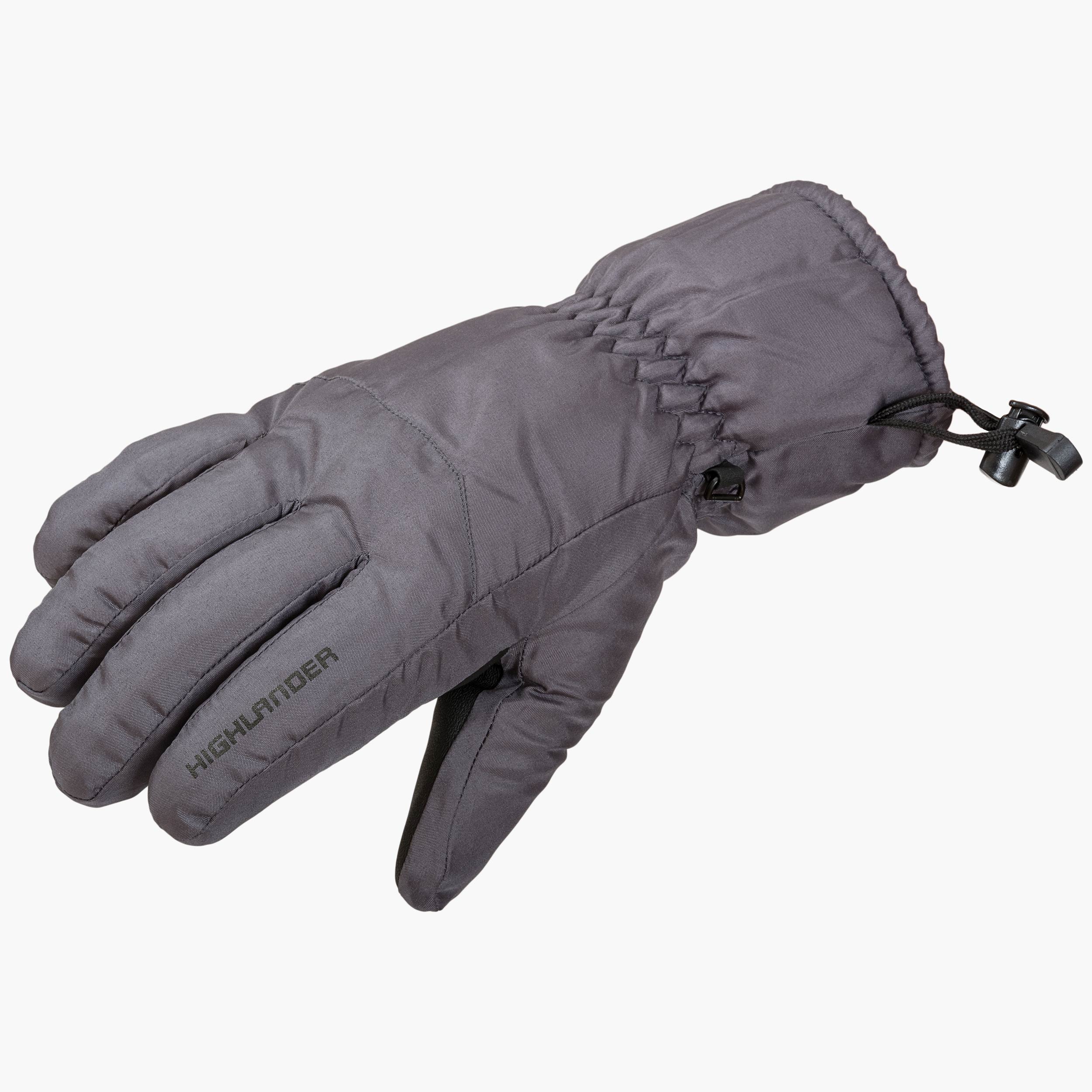 Highlander guanti da sci antracite termici traspiranti