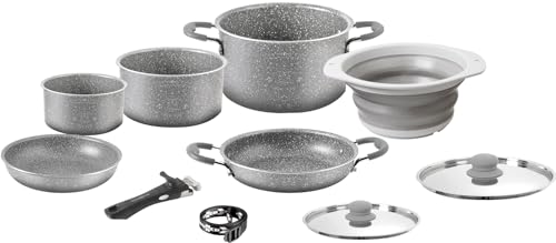Brunner Gourmet Rock NG Batteria Pentole 9+1 24 cm Antiaderente