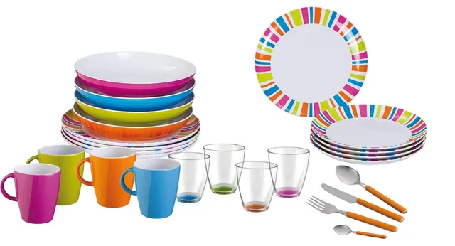 Brunner Ops Tulip set stoviglie 36 pezzi melamina