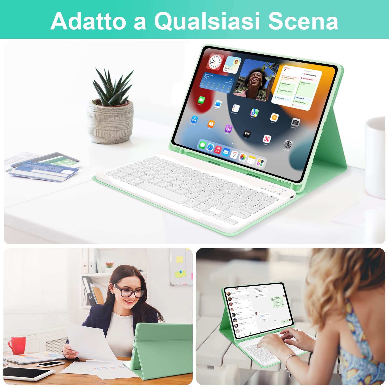 LAMA custodia con tastiera iPad 10,9/11 QWERTY italiana