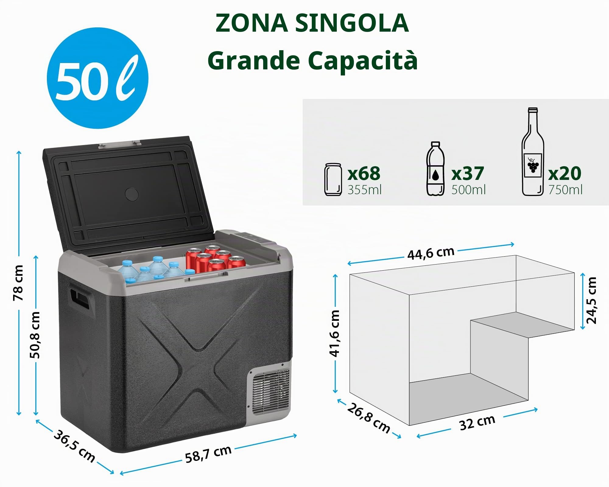Brunner Polarys Freeze Sz 50 frigo portatile 50L -20°C
