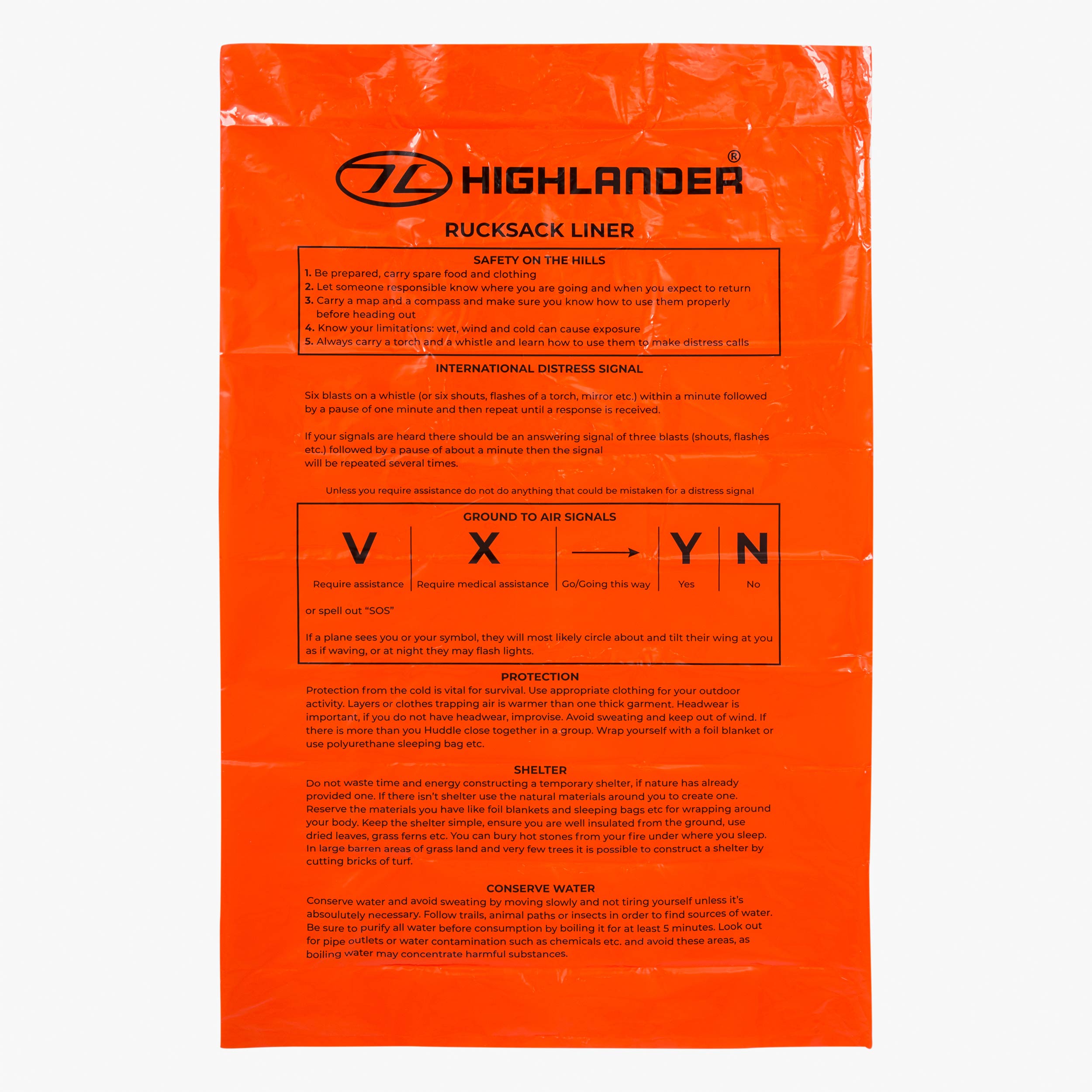 Highlander Survival fodera impermeabile zaino arancione